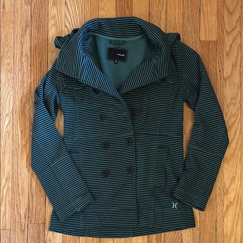 Hurley Women's Striped Jacket - Green